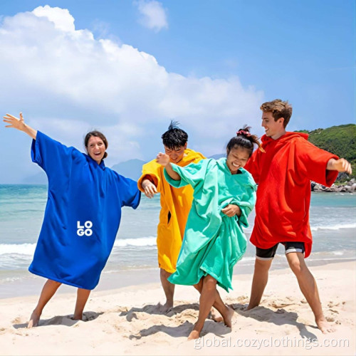 Adult Poncho Towel surf hooded towel poncho cotton beach poncho towel Factory